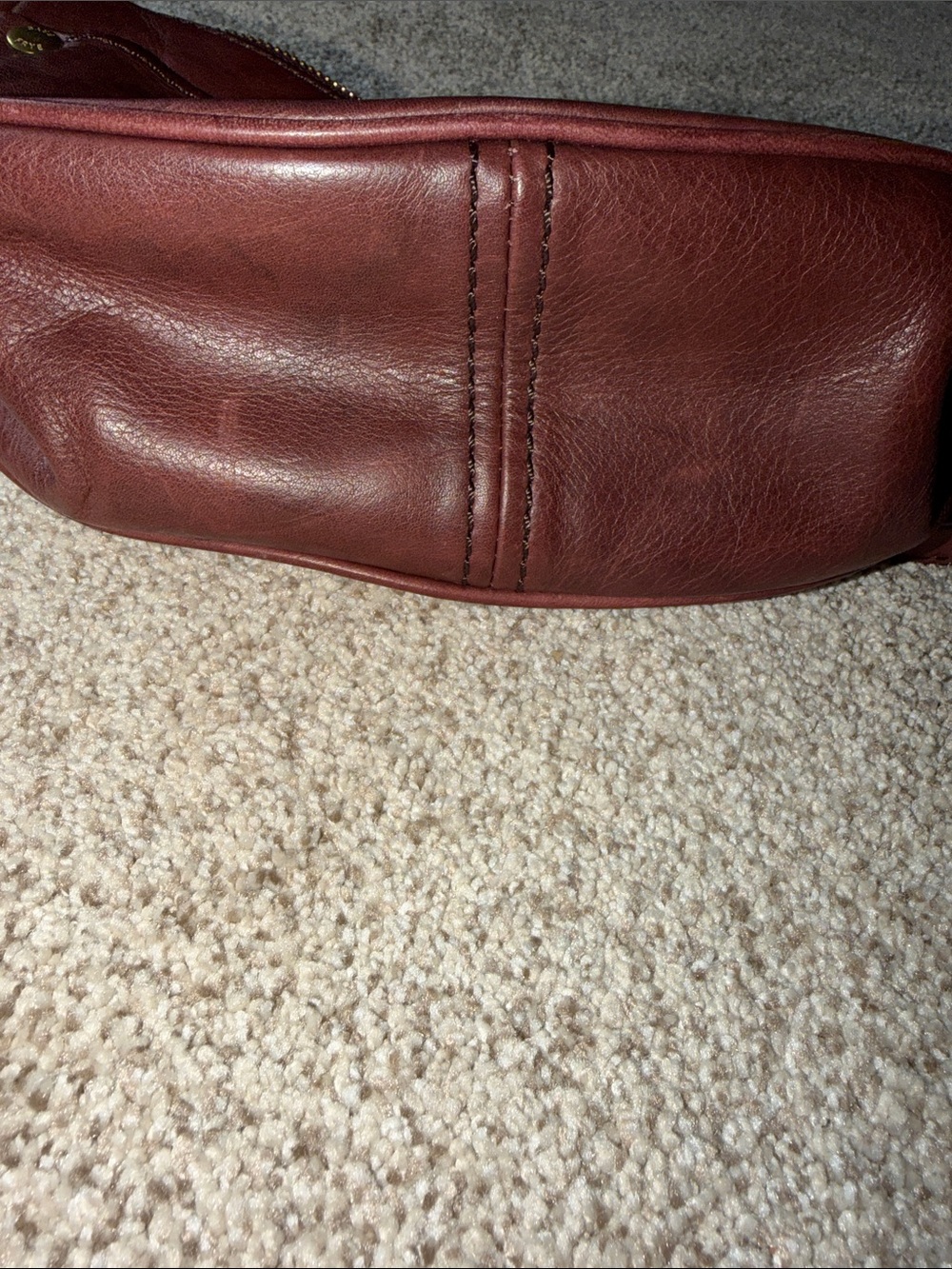 Frye Campus Rivet Small Leather Crossbody Bag in Black Cherry - Picture 8 of 9
